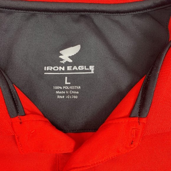 Iron Eagle Large Polo Shirt Golf Short Sleeve Athl - Picture 3 of 3
